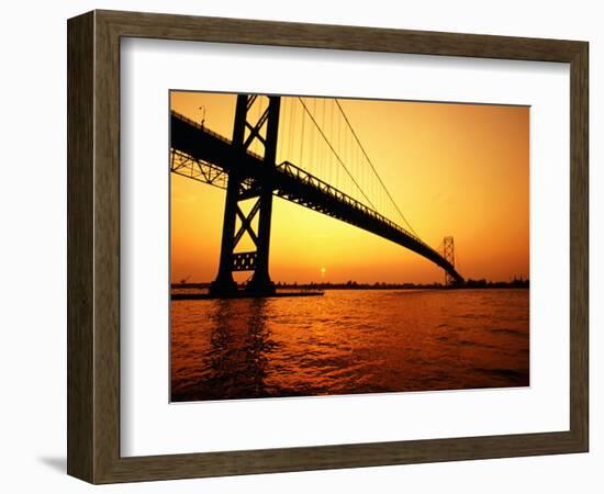 Ambassador Bridge, U.S.A.-Greg Johnston-Framed Photographic Print