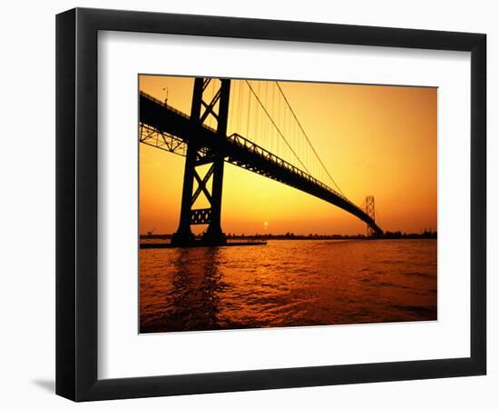 Ambassador Bridge, U.S.A.-Greg Johnston-Framed Photographic Print