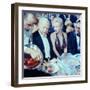 Ambassador Winthrop Aldrich Chats with Marilyn Monroe as Husband Arthur Miller Looks on, Paris Ball-Peter Stackpole-Framed Premium Photographic Print