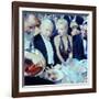 Ambassador Winthrop Aldrich Chats with Marilyn Monroe as Husband Arthur Miller Looks on, Paris Ball-Peter Stackpole-Framed Premium Photographic Print