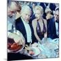 Ambassador Winthrop Aldrich Chats with Marilyn Monroe as Husband Arthur Miller Looks on, Paris Ball-Peter Stackpole-Mounted Premium Photographic Print