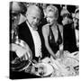 Ambassador Winthrop Aldrich, Ex Envoy to Britain Chatting with Actress Marilyn Monroe-Peter Stackpole-Stretched Canvas