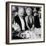 Ambassador Winthrop Aldrich, Ex Envoy to Britain Chatting with Actress Marilyn Monroe-Peter Stackpole-Framed Premium Photographic Print