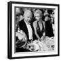 Ambassador Winthrop Aldrich, Ex Envoy to Britain Chatting with Actress Marilyn Monroe-Peter Stackpole-Framed Premium Photographic Print