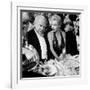 Ambassador Winthrop Aldrich, Ex Envoy to Britain Chatting with Actress Marilyn Monroe-Peter Stackpole-Framed Premium Photographic Print