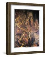 Ambassadors of Pope and Venetians Pleading with Barbarossa for Peace in Vain-Jacopo Tintoretto-Framed Giclee Print