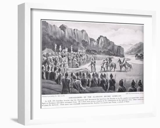 Ambassadors of the Alumanni before Aurelian 270 AD-Odoardo Borrani-Framed Giclee Print