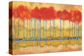 Amber Afternooon Riverbank-Toy Jones-Stretched Canvas