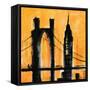 Amber Cityscape-Paul Brent-Framed Stretched Canvas