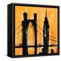 Amber Cityscape-Paul Brent-Framed Stretched Canvas