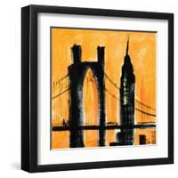 Amber Cityscape-Paul Brent-Framed Art Print