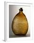 Amber-Colored Bottle in Metal Mold-Blown Glass with Relief Decoration-Bernhard Strigel-Framed Giclee Print