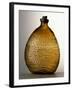 Amber-Colored Bottle in Metal Mold-Blown Glass with Relief Decoration-Bernhard Strigel-Framed Giclee Print