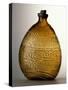 Amber-Colored Bottle in Metal Mold-Blown Glass with Relief Decoration-Bernhard Strigel-Stretched Canvas