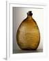 Amber-Colored Bottle in Metal Mold-Blown Glass with Relief Decoration-Bernhard Strigel-Framed Giclee Print