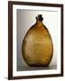 Amber-Colored Bottle in Metal Mold-Blown Glass with Relief Decoration-Bernhard Strigel-Framed Giclee Print