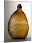 Amber-Colored Bottle in Metal Mold-Blown Glass with Relief Decoration-Bernhard Strigel-Mounted Giclee Print