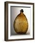 Amber-Colored Bottle in Metal Mold-Blown Glass with Relief Decoration-Bernhard Strigel-Framed Giclee Print