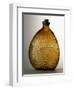 Amber-Colored Bottle in Metal Mold-Blown Glass with Relief Decoration-Bernhard Strigel-Framed Giclee Print