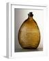 Amber-Colored Bottle in Metal Mold-Blown Glass with Relief Decoration-Bernhard Strigel-Framed Giclee Print