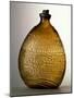 Amber-Colored Bottle in Metal Mold-Blown Glass with Relief Decoration-Bernhard Strigel-Mounted Giclee Print