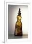 Amber-Colored Bottle in Metal Mold-Blown Glass with Relief Decoration-Bernhard Strigel-Framed Giclee Print