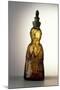 Amber-Colored Bottle in Metal Mold-Blown Glass with Relief Decoration-Bernhard Strigel-Mounted Giclee Print