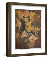 'Amber Flowers', c20th century-George Sheringham-Framed Giclee Print