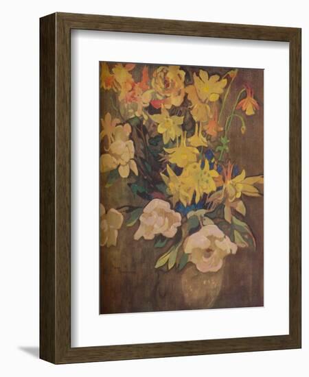 'Amber Flowers', c20th century-George Sheringham-Framed Giclee Print