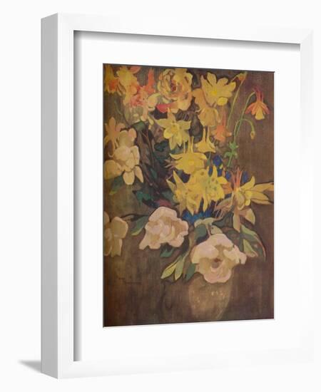 'Amber Flowers', c20th century-George Sheringham-Framed Giclee Print
