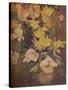 'Amber Flowers', c20th century-George Sheringham-Stretched Canvas