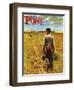 "Amber Waves of Grain," Saturday Evening Post Cover, September 8, 1945-John Falter-Framed Giclee Print