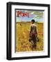 "Amber Waves of Grain," Saturday Evening Post Cover, September 8, 1945-John Falter-Framed Giclee Print