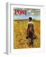 "Amber Waves of Grain," Saturday Evening Post Cover, September 8, 1945-John Falter-Framed Giclee Print