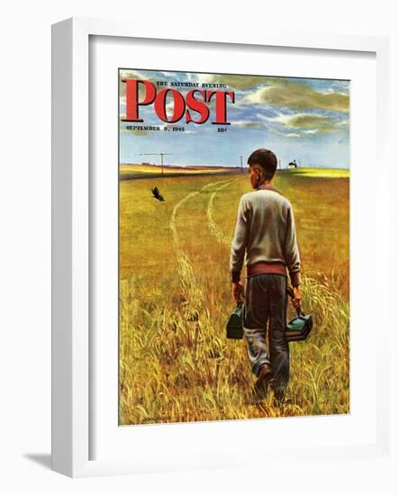 "Amber Waves of Grain," Saturday Evening Post Cover, September 8, 1945-John Falter-Framed Giclee Print