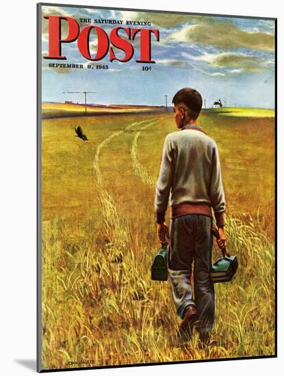 "Amber Waves of Grain," Saturday Evening Post Cover, September 8, 1945-John Falter-Mounted Giclee Print