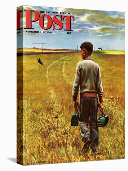 "Amber Waves of Grain," Saturday Evening Post Cover, September 8, 1945-John Falter-Stretched Canvas