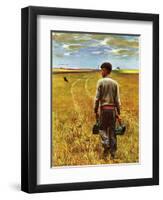 "Amber Waves of Grain," September 8, 1945-John Falter-Framed Giclee Print