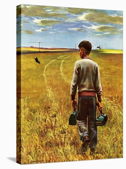 "Amber Waves of Grain," September 8, 1945-John Falter-Stretched Canvas