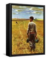 "Amber Waves of Grain," September 8, 1945-John Falter-Framed Stretched Canvas