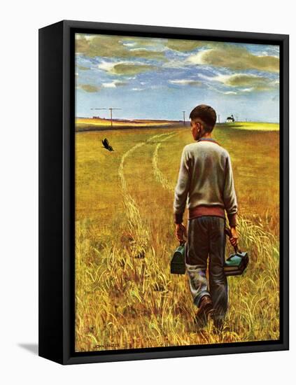 "Amber Waves of Grain," September 8, 1945-John Falter-Framed Stretched Canvas