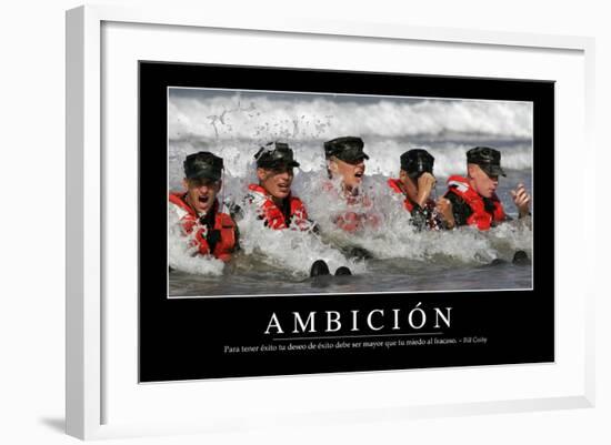 Ambición. Cita Inspiradora Y Póster Motivacional-null-Framed Photographic Print