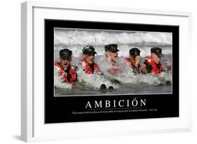 Ambición. Cita Inspiradora Y Póster Motivacional-null-Framed Photographic Print