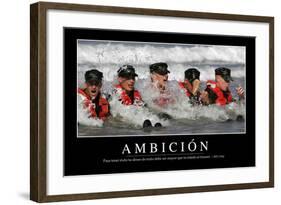 Ambición. Cita Inspiradora Y Póster Motivacional-null-Framed Photographic Print