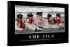 Ambition: Inspirational Quote and Motivational Poster-null-Framed Stretched Canvas