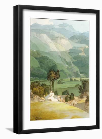 Ambleside, 1786 (W/C with Pen and Ink over Graphite on Laid Paper)-Francis Towne-Framed Giclee Print