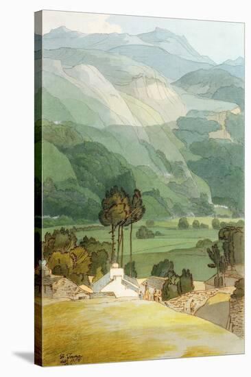 Ambleside, 1786 (W/C with Pen and Ink over Graphite on Laid Paper)-Francis Towne-Stretched Canvas