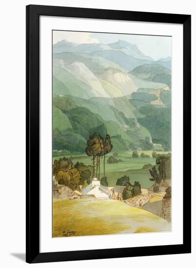 Ambleside, 1786 (W/C with Pen and Ink over Graphite on Laid Paper)-Francis Towne-Framed Giclee Print