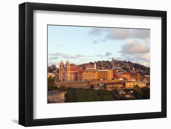 Ambozontany Cathedral, Fianarantsoa Haute Ville in the afternoon, central area, Madagascar, Africa-Christian Kober-Framed Photographic Print