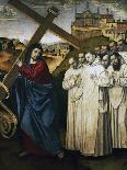 Christ Carrying the Cross and the Carthusians-Ambrogio da Fossano-Framed Stretched Canvas